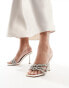 Simmi London Messina embellished strappy heeled mule sandal in ivory