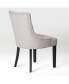 Фото #9 товара Upholstered Wingback Button Tufted Dining Chair