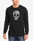 Men's Rock N Roll Skull Word Art Long Sleeve T-shirt