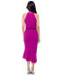 ფოტო #2 პროდუქტის Women's Crepe Halter-Neck High-Low Midi Dress