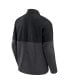 Men's Black, Heathered Charcoal Notre Dame Fighting Irish Durable Raglan Full-Zip Jacket
