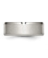 Stainless Steel Polished Brushed Center 8mm Flat Edge Band Ring