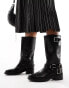 Фото #2 товара Truffle Collection biker knee boots in black