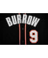 ფოტო #4 პროდუქტის Men's Joe Burrow Black Cincinnati Bengals Mesh Baseball Button-Up T-shirt