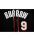 Men's Joe Burrow Black Cincinnati Bengals Mesh Baseball Button-Up T-shirt