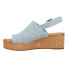 Фото #3 товара TOMS Claudine Wedge Womens Blue Casual Sandals 10020759T-450