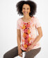 Women's Scoop-Neck Short-Sleeve Knit Top, Created for Macy's