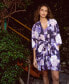 ფოტო #6 პროდუქტის Women's Violette Floral Knit Wrap Robe