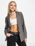 Фото #1 товара Noisy May oversized tailored blazer co-ord in brown check