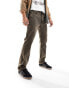 Фото #4 товара ASOS DESIGN straight leg jeans with carpenter detailing off brown wash