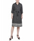 ფოტო #1 პროდუქტის Women's 3/4 Roll Tab Sleeve Belted Shirtdress