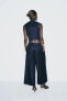 HIGH-WAIST CULOTTE TROUSERS