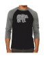 Фото #1 товара Bear Species Men's Raglan Word Art T-shirt