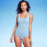 Фото #2 товара Women's Full Coverage Pucker Textured Square Neck One Piece Swimsuit - Kona Sol