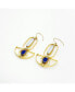 Blue and White Art Deco Earrings - фото #2