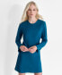 Women's Jewel-Neck Long-Sleeve Shift Dress