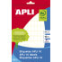 Adhesive labels Apli White 10 Sheets 8 x 12 mm (10 Units)