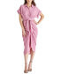 ფოტო #1 პროდუქტის Women's Tori Tie-Waist Short-Sleeve Shirtdress