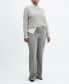 ფოტო #4 პროდუქტის Women's Flecked Straight Pants