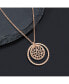 Фото #2 товара Crystal Flowers Circles Pendant Cable Chain Necklace