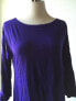 Hawaii Made Women's Scoop Neck Trapeze Blouse Royal Blue Size L