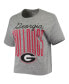 Women's Heathered Gray Georgia Bulldogs Sanibel Knobi Crop T-shirt