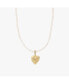 ფოტო #1 პროდუქტის Gleam Cultured Pearl Necklace with Heart Shaped Charm Pendant
