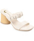 ფოტო #1 პროდუქტის Women's Fayth Ruched Block Heel Sandals