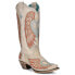 Фото #5 товара Corral Boots Heart And Wings Snip Toe Cowboy Womens Off White Casual Boots A423