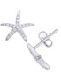 ფოტო #1 პროდუქტის Diamond 1/5 ct. t.w. Starfish Stud Earrings in Sterling Silver