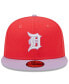 Фото #3 товара Men's Red, Lavender Detroit Tigers Spring Color Two-Tone 59FIFTY Fitted Hat