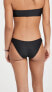Madewell 291674 Women's Second Wave Curved-Waist Bikini Bottoms, True Black, XS