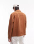 Topman washed canvas jacket in brown