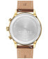 ფოტო #2 პროდუქტის Men's Heritage Calendoplan Swiss Quartz Chronograph Cognac Genuine Leather Strap Watch 43mm