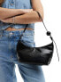 ASOS DESIGN shoulder bag with resin ball detail strap in black