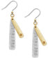 Two-Tone Double-Layer Linear Drop Earrings