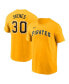 Фото #1 товара Men's Paul Skenes Gold Pittsburgh Pirates Fuse Name Number T-Shirt