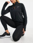 Фото #1 товара Футболка Nike Running – Pacer Dri-FIT – Длинрм игльшш рукавом, черного цвета с молнией