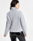 Фото #2 товара Women's Metallic-Knit Studded Turtleneck Sweater, Created for Macy's