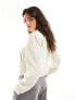 Фото #5 товара Vila textured cropped bomber jacket in cream