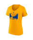 Women's Gold St. Louis Blues Authentic Pro Core Collection Secondary Logo V-Neck T-Shirt