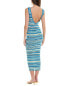 Фото #2 товара M Missoni Ribbed Knit Maxi Dress Women's Blue M