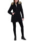 ფოტო #7 პროდუქტის Women's Stretch Faux-Fur Trim Hooded Puffer Coat