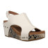Фото #2 товара Corkys Carley Snake Print Studded Wedge Womens Off White Casual Sandals 30-5316