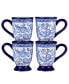 Фото #1 товара Veranda Set of 4 Mugs, 14 oz, Service For 4