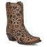Фото #4 товара Corral Boots Tan Glitter Inlay & Studs Ankle Snip Toe Cowboy Booties Womens Size