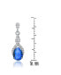 ფოტო #3 პროდუქტის Cubic Zirconia Sterling Silver Colored Stoned Teardrop Earrings