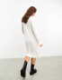 Фото #8 товара Vila roll neck knitted jumper midi dress in cream