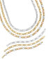 ფოტო #3 პროდუქტის Hearts & Kisses Link Bracelet in 18k Tri-Color Gold-Plated Sterling Silver, Created for Macy's (Also in Gold Over Silver and Sterling Silver)