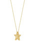 ფოტო #3 პროდუქტის Textured Three Dimensional Star 18 Pendant Necklace 18" in 10k Gold